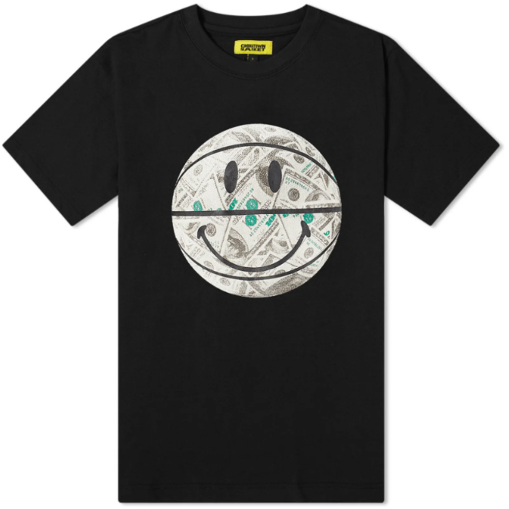 CHINATOWN MARKET SMILEY MONEY BALL T-SHIRT BLACK TSHIRT SIZE:L